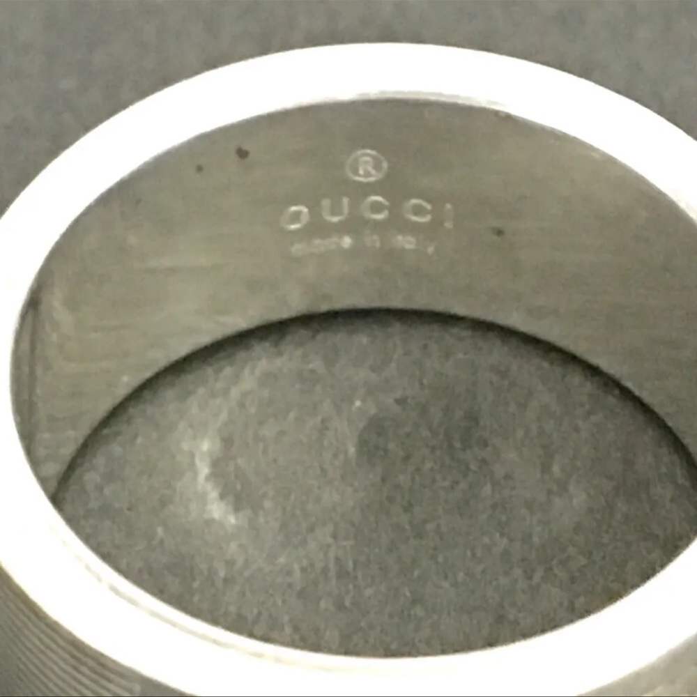 ❌LIKE NEW: GUCCI Sz 7 (US) G Logo Silver 925 Ring - Picture 9 of 13